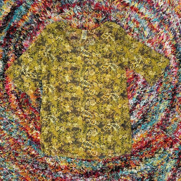 Ingear Resort Women Bikini Swimsuit Cover Up Top Sheer Yellow One Size Vacation - Picture 2 of 9